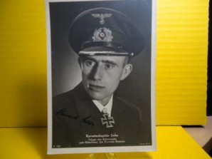 WWII German U Boat Ace H.LIEBE Signed Photo U-38 image 1
