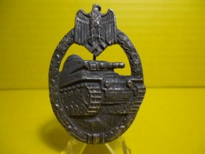 WWII German Panzer Assault Badge in Silver image 1