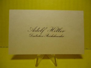 Adolf Hitler Calling Card image 1