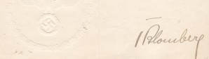 Nazi Document Signed By HITLER & BLOMBERG 1936 image 4
