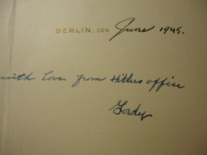 Adolf Hitler Note Card Written On By Allied Soldier 1945 image 2