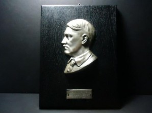 ADOLF HITLER 40 YR AWARD PLAQUE-RARE image 1