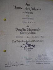 GERMAN WEST WALL MEDAL,DOCUMENT & ISSUE PACK image 5