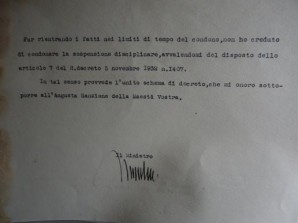 1934 MILITARY DISCIPLINARY DOCUMENT SIGNED BY MUSSOLINI image 2