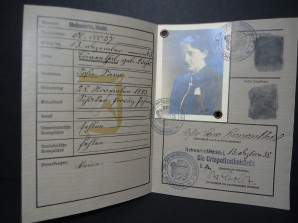 (SALE) KENNKARTE ID FOR JEWISH WOMAN (RARE) image 2