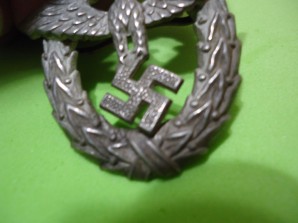 NAZI POLICE CAP BADGE EARLY TYPE-RARE image 3