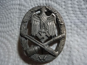 GERMAN GENERAL ASSAULT BADGE FRANK & REIF image 1