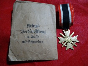 WWII GERMAN WAR MERIT CROSS W/SWORDS image 1