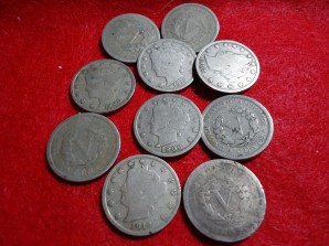 SET OF U.S. 5 CENT COINS EARLY 1900,s image 1