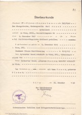 GERMAN KIA LETTER 1942 OFFICIAL image 1