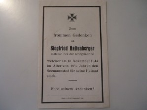 German Death Card Kriegsmarine U Boat? image 2
