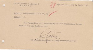 SS WIKING Div. General Otto Gille Signed Letter image 1