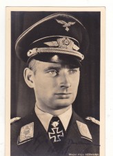 Luftwaffe Ace HAJO HERMANN SIGNED PHOTO image 1
