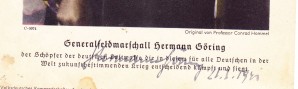 Signature of Hermann Goring on Color Print 1941 image 2