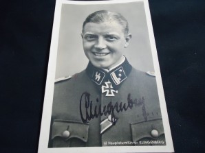 SS Hauptsturmfuhrer Fritz Klingenberg Autograph image 1