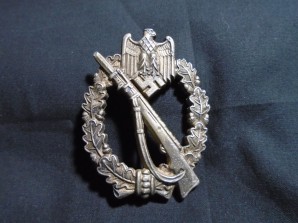 Infantry Assault Badge Silver marked AS image 1
