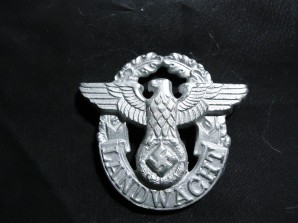 A-GERMAN LANDWACHT POLICE BADGE image 1