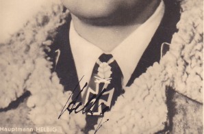 Signature Joachim Helbig Luftwaffe Ace RARE image 2