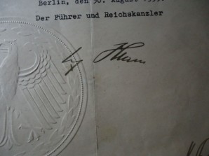 Adolf Hitler Signed Document 1935 image 3