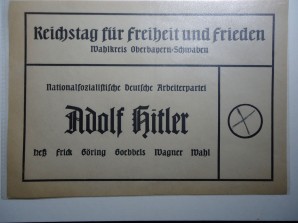 THIRD REICH VOTE BALLOTS image 1