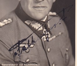 General von Falkenhorst Signed Photo image 2