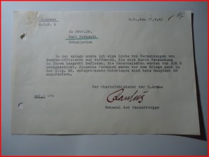 GENERAL Friedrich Paulus Signed letter 1942 image 2