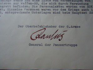GENERAL Friedrich Paulus Signed letter 1942 image 3