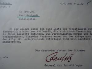 GENERAL Friedrich Paulus Signed letter 1942 image 4