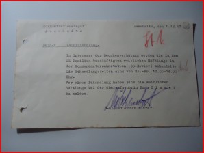 AUSCHWITZ CMDR. Arthur Liebehenschel SIGNED LETTER image 2