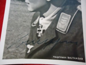 LUFTWAFFE PILOT Wilhelm Balthasar Autograph image 2