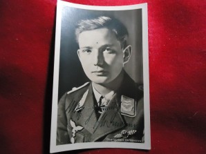 LUFTWAFFE ACE Hellmuth Ostermann Autograph image 1