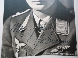 LUFTWAFFE ACE Hellmuth Ostermann Autograph image 2