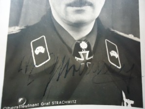 OBERSLT Graf Strachwitz Autograph-RARE image 2