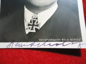 U BOAT ACE Klaus Scholtz Autograph image 2