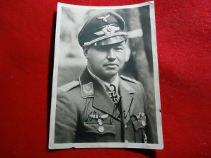 Luftwaffe Ace Hans “Assi” Hahn Autograph image 1