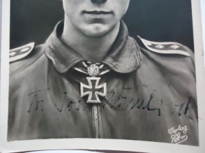 LUFTWAFFE ACE Josef Beerenbrock Autograph image 2