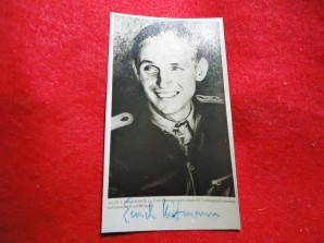 LUFTWAFFE ACE HARTMANN AUTOGRAPH image 1