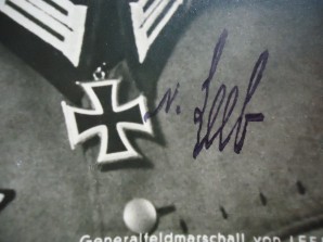 GENERAL-FM Ritter von Leeb Autographed photo image 3
