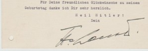 GAULEITER HINRICH LOHSE Signed Card image 3