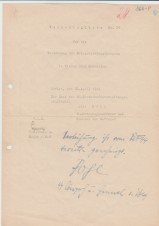 KVK Award Paper Signed by SS OSWALD POHL image 1