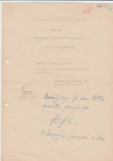 KVK Award Paper Signed by SS OSWALD POHL image 1