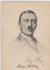ADOLF HITLER SIGNED CARD Mid 1920,s RARE image 1