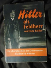 GENERAL FRANZ HALDER SIGNED BOOK 1949 image 1