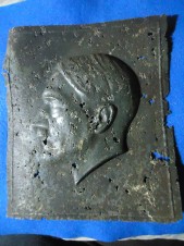 HITLER PLAQUE-GROUND DUG RELIC image 1