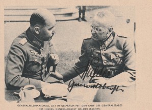 GENERAL FRANZ HALDER SIGNED CARD image 1