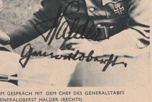 GENERAL FRANZ HALDER SIGNED CARD image 2