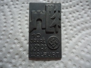 10 Years Of NSDAP Wolfurt Badge-mint image 1