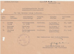 SS HERMANN FEGELEIN SIGNED DOCUMENT image 1
