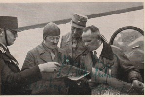 SS-GRUPPENFÜHRER HANS BAUER SIGNED CARD image 1