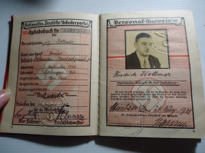 NSDAP MEMBER ID BOOK, NEAR MINT image 2